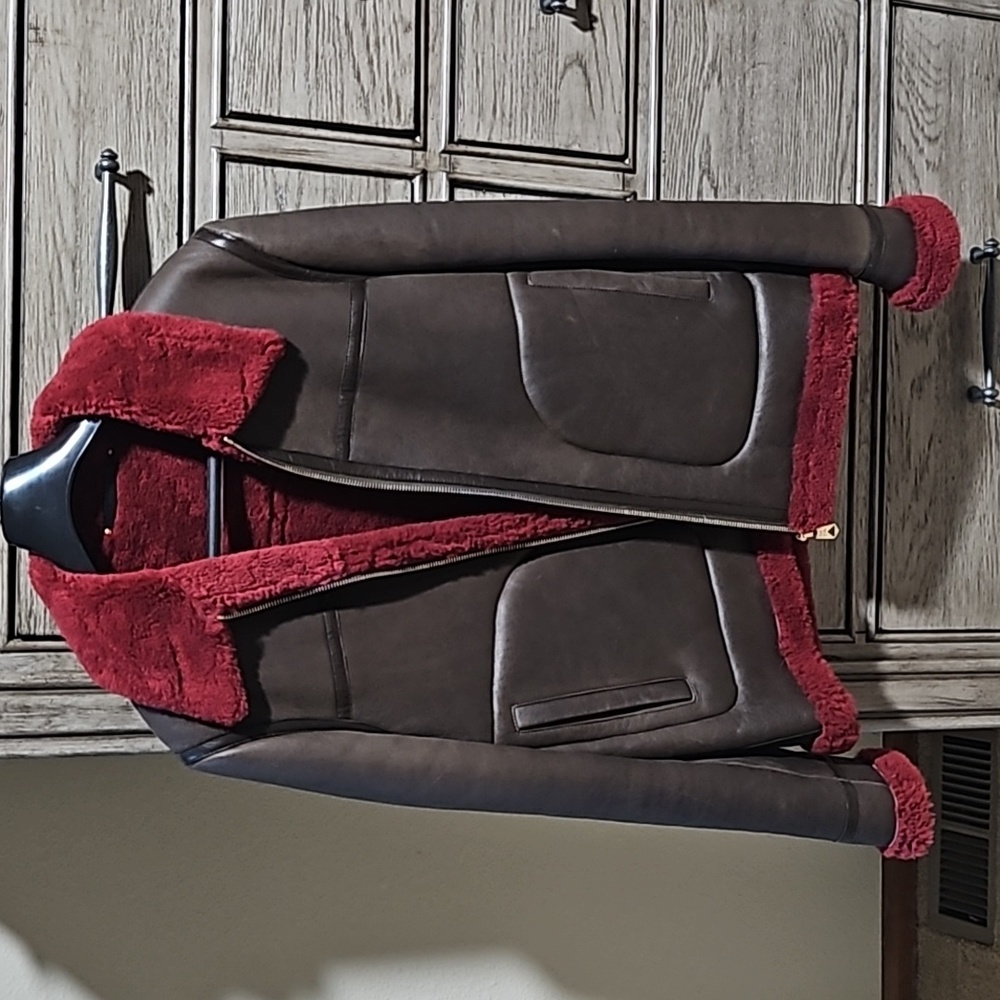 Paul Smith leather shearling jacket